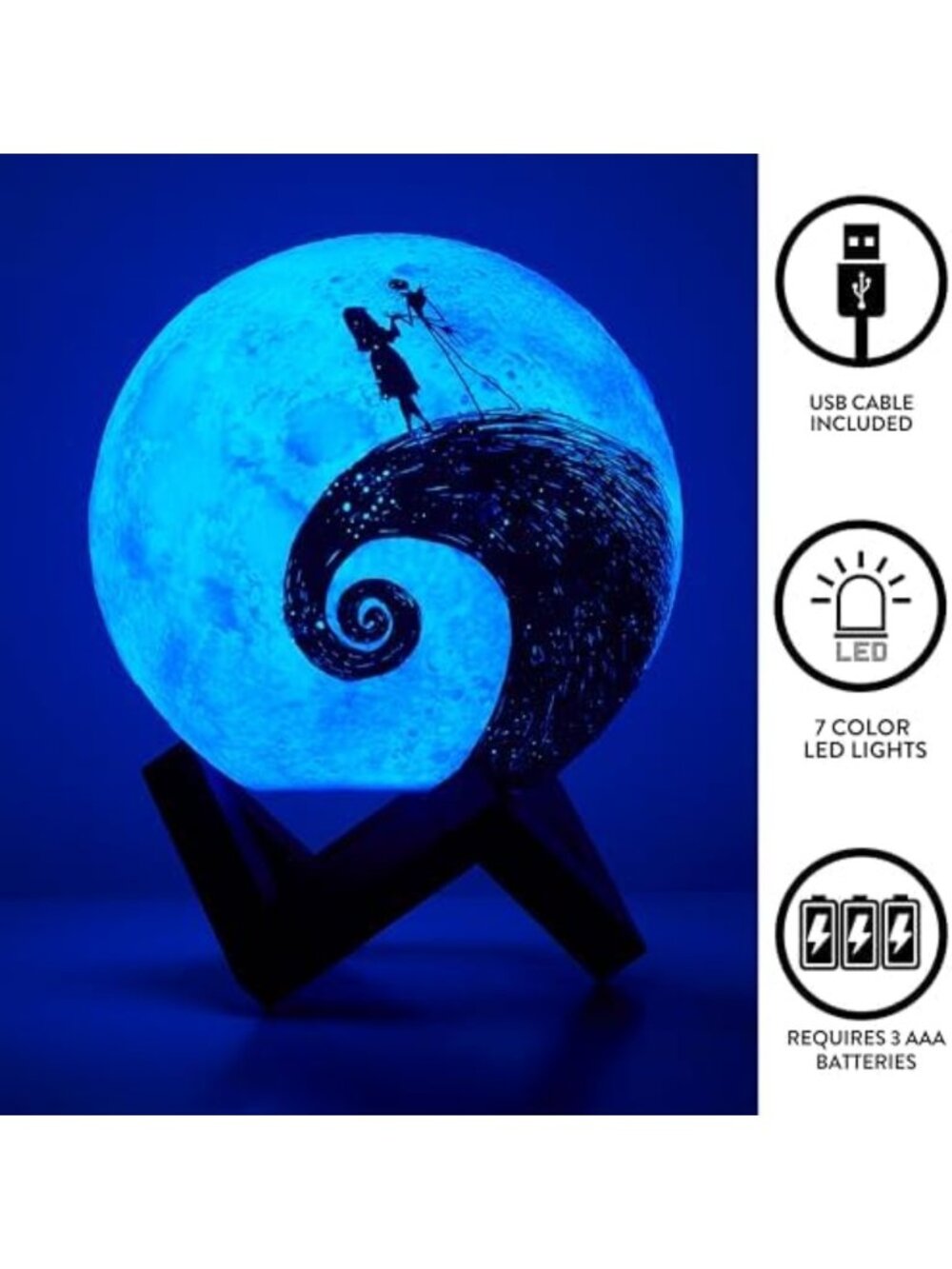Color Changing LED Mood Light - Spiral Hill Decorative Lamp with Jack - Picture 2 of 6